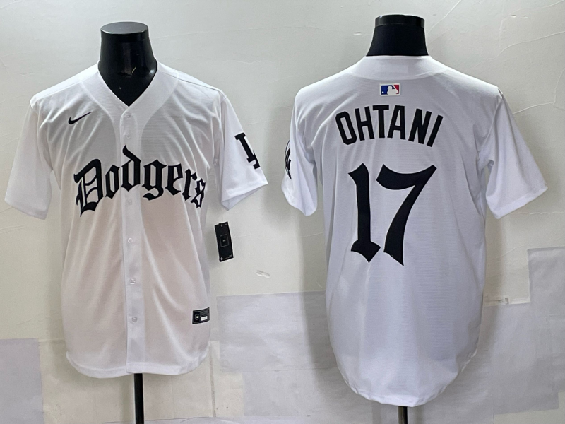 Men Los Angeles Dodgers #17 Ohtani white Nike 2025 MLB jersey 003->los angeles dodgers->MLB Jersey